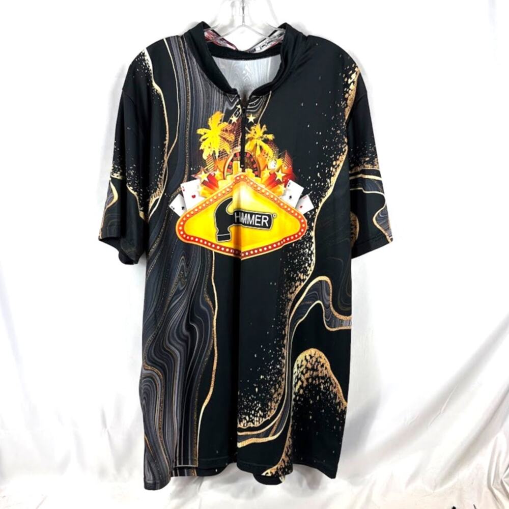 Coolwick Bowling Jersey XXL 2XL 1/4 Zip Hammer Las Vegas Poker